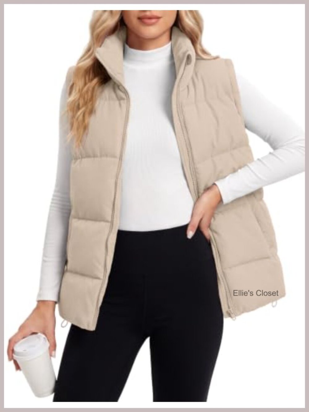 Womens Quilted Puffer Vest Sleeveless Zip Padded Jacket